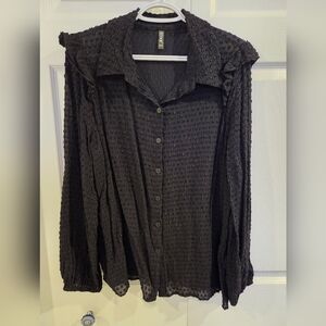 Elegant Black Button-Down Shirt